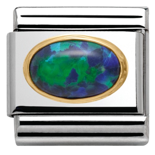 Przejdź do produktu Nomination Element 18K Owalny Zielony Opal Gold