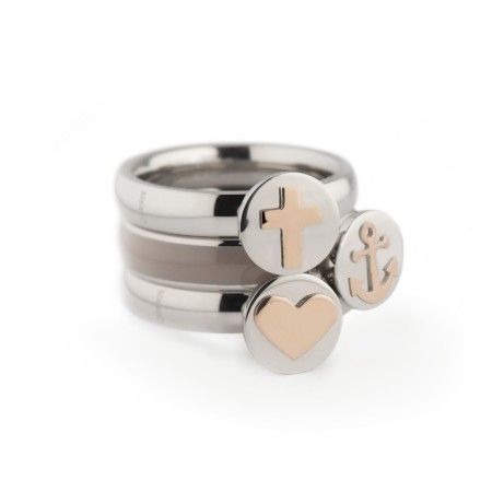 Pierścionek Twisted srebrny