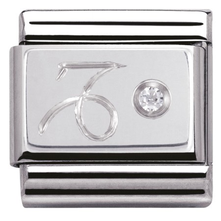 Znak zodiaku Nomination "Koziorożec" z cyrkonią