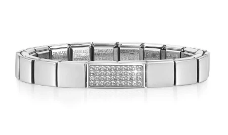 Bransoletka Composable Glam Srebrna Pave