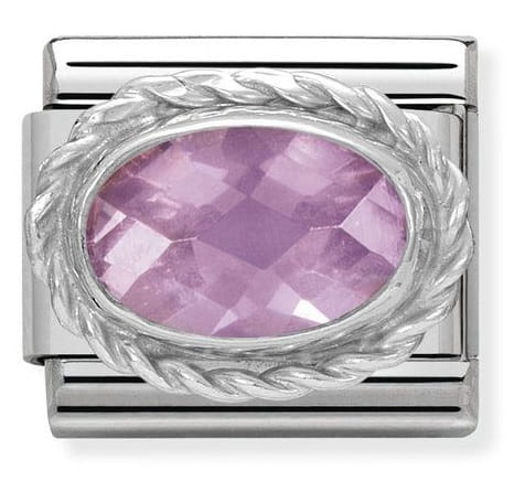 Przejdź do produktu Nomination Element Różowa Cyrkonia Owalna Silver