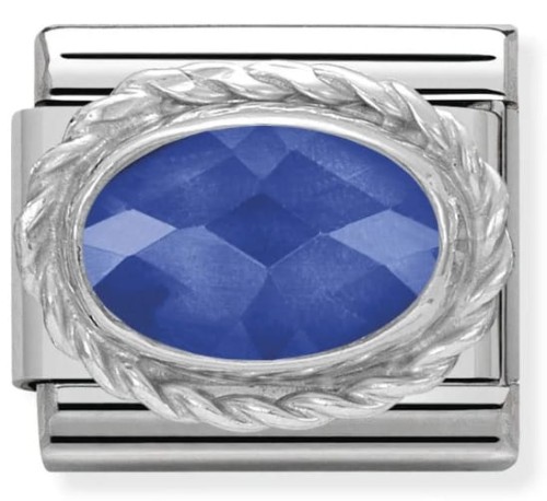 Przejdź do produktu Nomination Element Niebieska Cyrkonia Owalna Silver