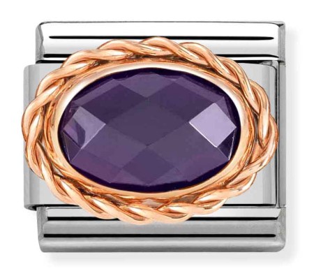 430603/001 Fioletowa cyrkonia Rose Gold (Violet CZ)