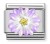 330321/03 Fioletowy kwiat z żółtą cyrkonią Silver (Violet Flower with Yellow CZ)
