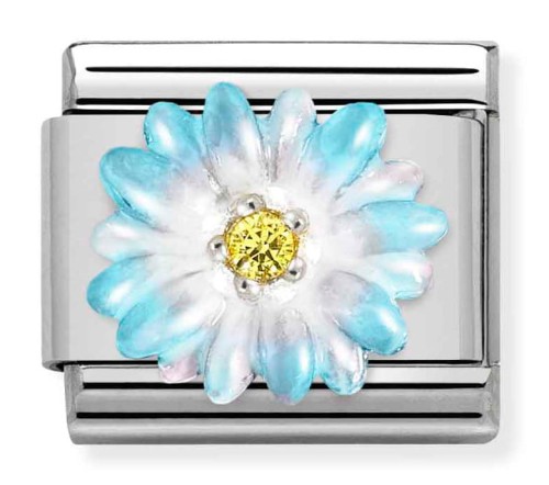 Przejdź do produktu Nomination Element Niebieski kwiatek z żółtą cyrkonią Silver
