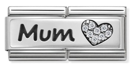 Podwójny link 'Mum' Silver