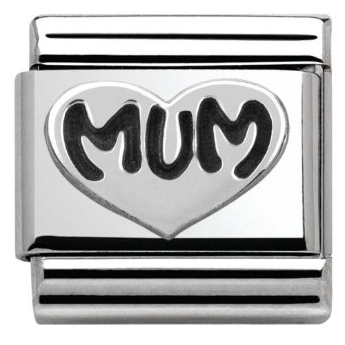 Przejdź do produktu Nomination Element Napis "Mum" w sercu Silver