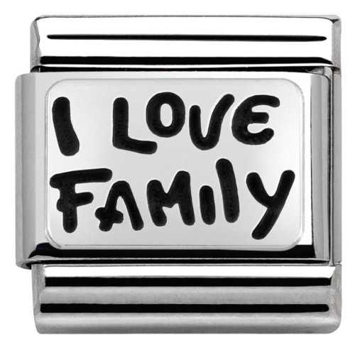 Przejdź do produktu Nomination Element Napis " I LOVE FAMILY" Silver