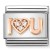 I Love You z cyrkoniami Rose Gold