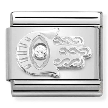 Ręka Fatimy z cyrkonią Silver