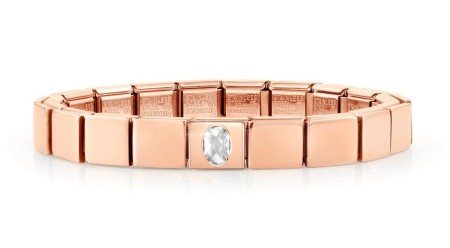 Bransoletka Composable Glam Rosegold Biała Cyrkonia