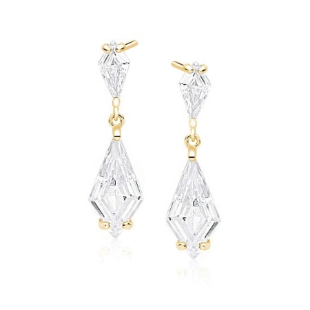 Kolczyki ślubne srebro 925 cyrkonie złote