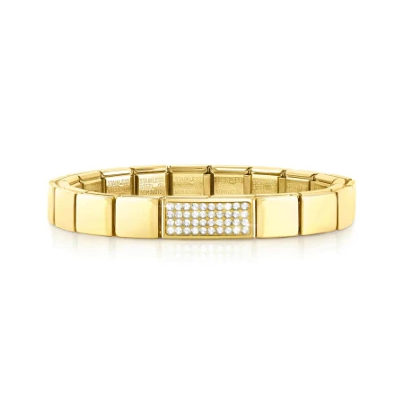 Bransoletka Composable Glam Gold Białe Pave