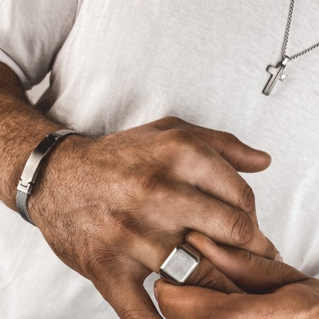 Sygnet męski Manoki srebrny PA166B