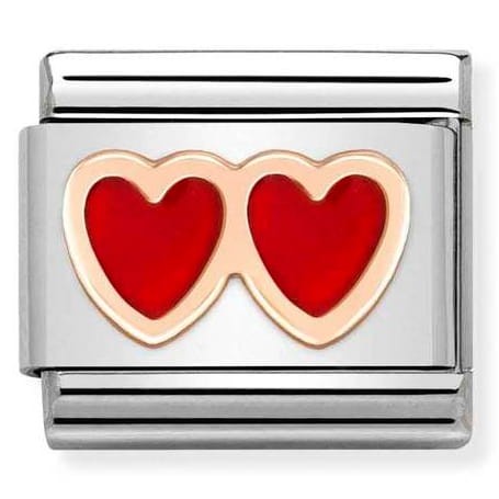 Przejdź do produktu Nomination Element 9K Podwójne serca Rose Gold