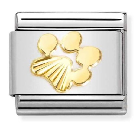 Nomination Element Link 18K Psia łapa diamentowana Gold