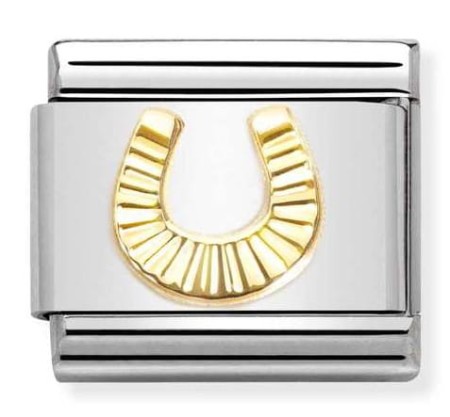Nomination Element 18K Podkowa diamentowana Gold