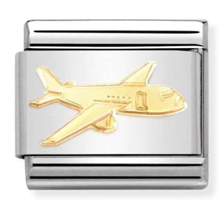 Nomination Element Link 18K Samolot Gold