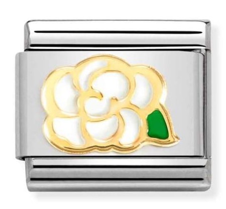 Nomination Element 18K Biała kamelia Gold