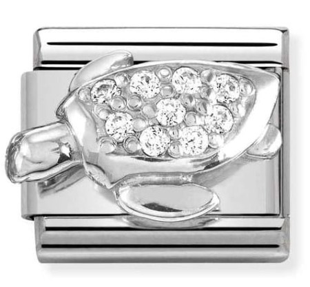 Nomination Element Żółw z cyrkoniami Silver