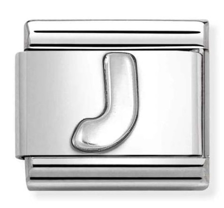 Nomination Element Litera "J" Silver