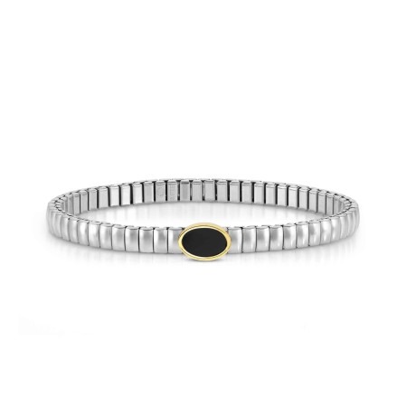 Bransoletka Nomination Extension Life Owal Czarny agat złota