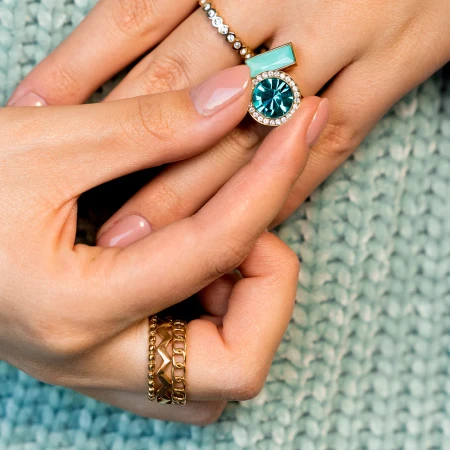 Ring Melano kulki FR46 złoty