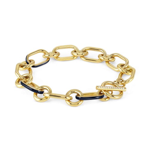 Przejdź do produktu Bransoletka Nomination Drusilla granatowa emalia złota