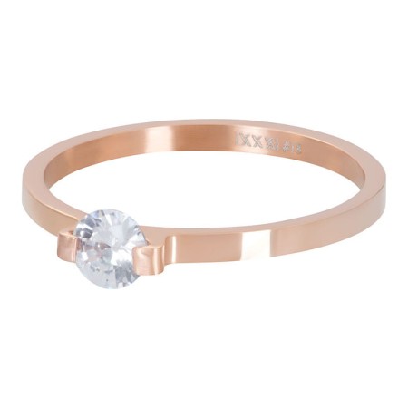 Ring iXXXi kamień mini glamour rosegold