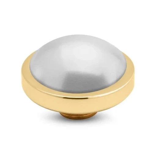 Przejdź do produktu Oczko Melano Vivid perła White złote 8mm