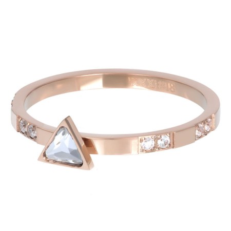Ring iXXXi Trójkąt z cyrkonią rosegold