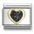 Nomination Element Link 18K Serce z czarnym brokatem Gold