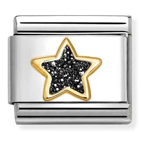 Przejdź do produktu Nomination Element 18K Czarna brokatowa gwiazdka Gold