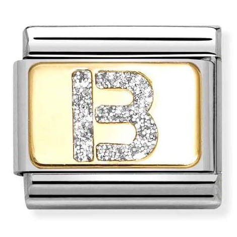 Przejdź do produktu Nomination Element Link 18K Litera "B" z brokatem Gold