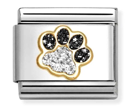 Nomination Element Link 18K Łapa z brokatem Gold