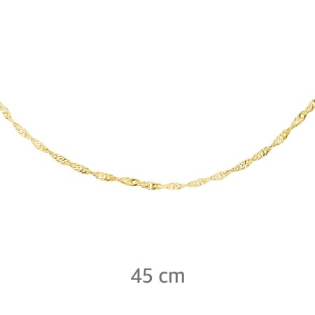 Łańcuszek srebro 925 singapur 45 cm złoty GDSL27G/45