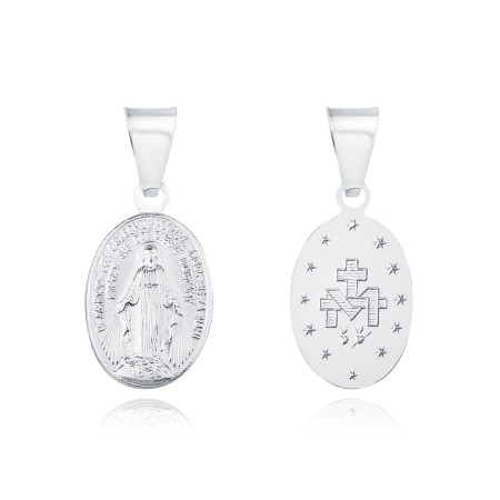 Medalik owalny - Matka Boska Cudowna srebro 925 M0236R