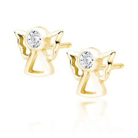 Kolczyki srebro 925 aniołki złote Z1746EG_W