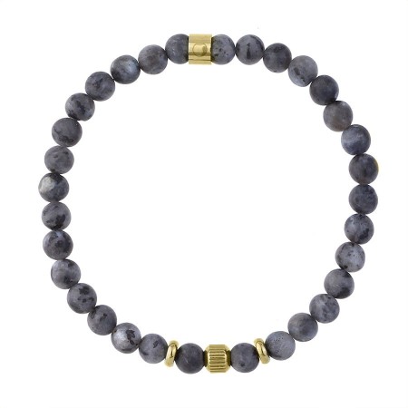 Bransoletka męska Manoki szary labradoryt BA985GS