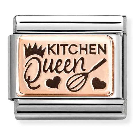 Przejdź do produktu Nomination Element 9K Napis Kitchen Queen z miotłą Rose Gold 430111/23
