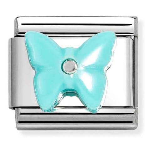 Przejdź do produktu Nomination Element Link Silver 925 Motylek z turkusowej masy perłowej 330509/15