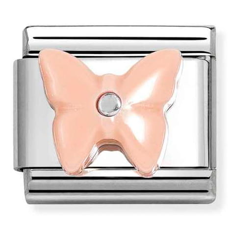 Przejdź do produktu Nomination Element Link Silver 925 Motylek z różowej masy perłowej 330509/14
