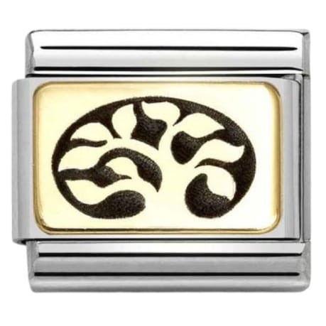 Przejdź do produktu Nomination Element Link 18K Drzewo życia z czarną emalią Gold 030166/35