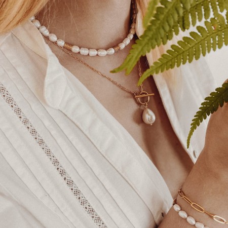 Naszyjnik Manoki perełkowy choker WA725G