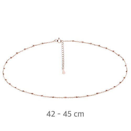 Przejdź do produktu Łańcuszek srebro 925 42 cm rosegold
