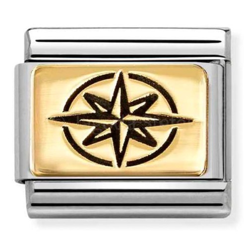 Przejdź do produktu Nomination Element Link 18K Czarna róża wiatrów Gold