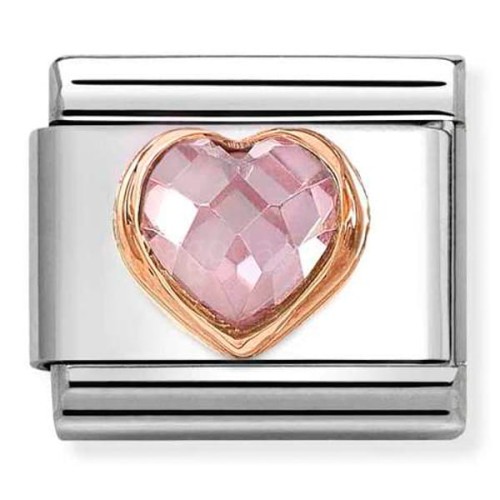 Przejdź do produktu Nomination Element 9K Serce cyrkonia różowa Rose Gold