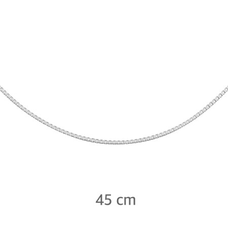 Łańcuszek srebro 925 45 cm kostka wenecka diamentowana srebrny