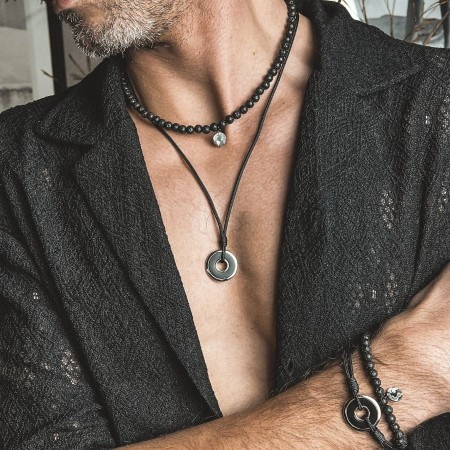 Bransoletka męska na sznurku Manoki BA1228B