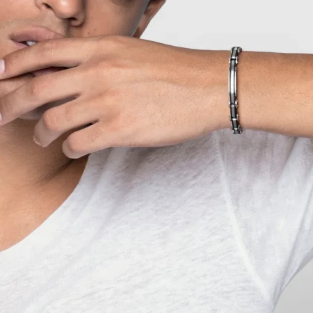 Bransoletka męski Nomination Strong Diamond srebrna